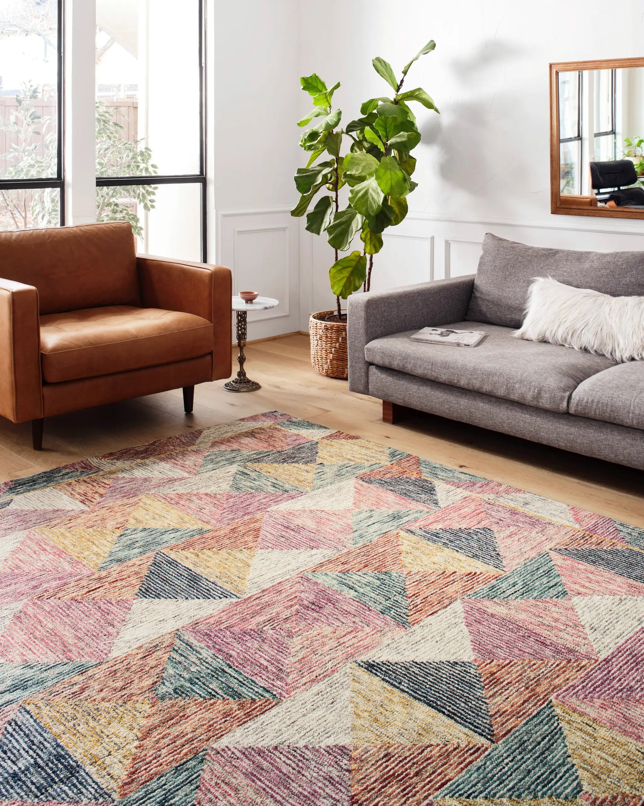 Spectrum SPE-01 Silver / Fiesta Area Rug by Loloi