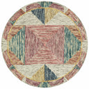 Rich in shimmering silver and lively fiesta hues with geometric and eclectic detail, the Spectrum SPE-01 Silver / Fiesta Area Rug is a hooked wool area rug built for style and comfort