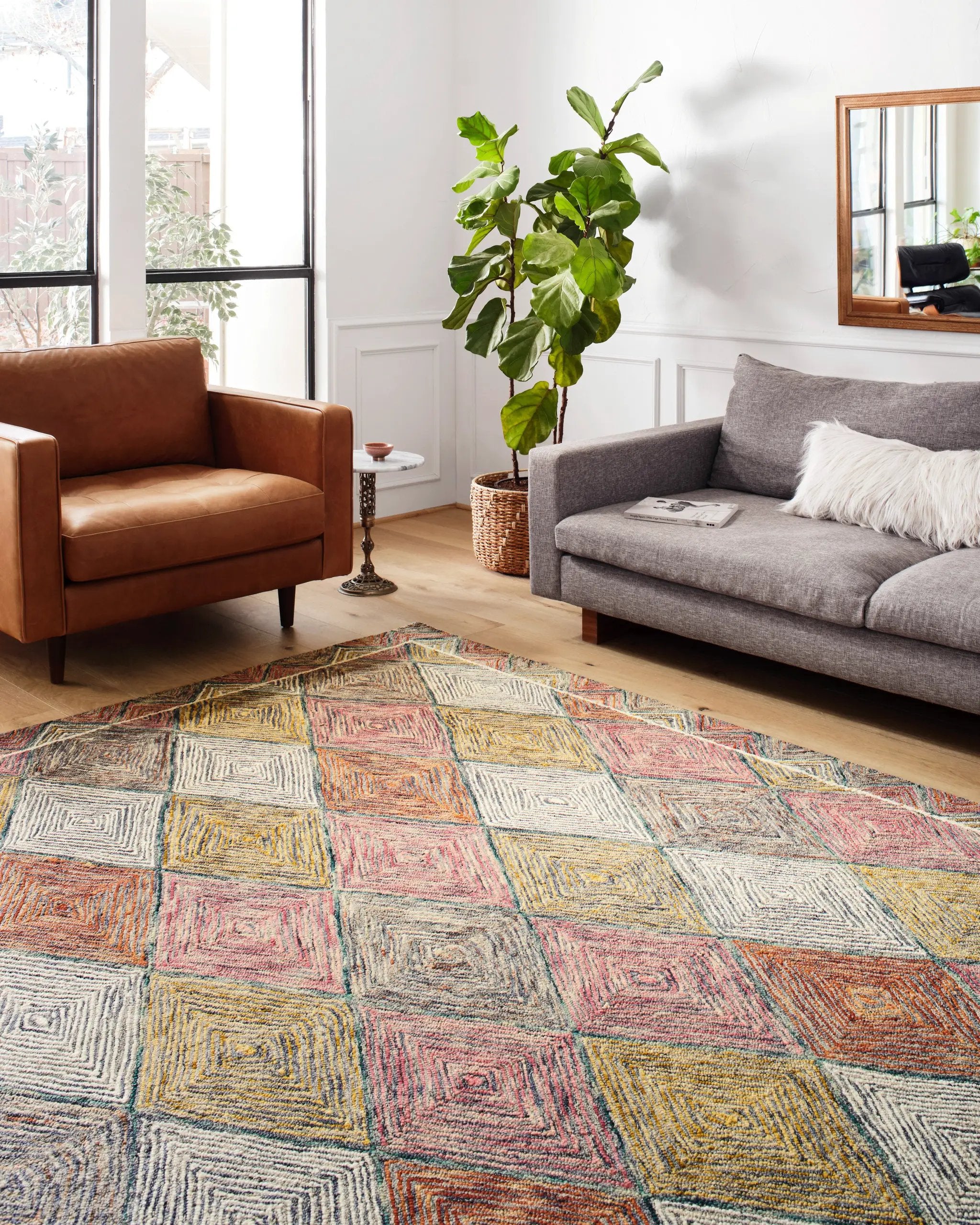 Spectrum SPE-02 Turquoise / Fiesta Area Rug by Loloi