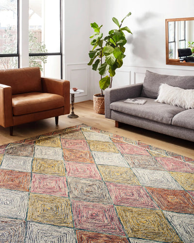 Spectrum SPE-02 Turquoise / Fiesta Area Rug by Loloi