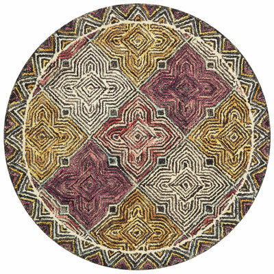 The Spectrum SPE-03 Charcoal / Multi Area Rug brings deep charcoal and vibrant multi-toned character and geometric and eclectic flair to your home in a hooked wool area rug