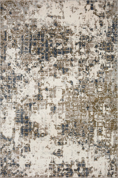 Finished in distinctive pewter and earthy olive tones with abstract styling, the Spirit SPI-01 Pewter / Olive Area Rug is a power-loomed 100% polypropylene area rug for modern living