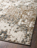 Finished in distinctive pewter and earthy olive tones with abstract styling, the Spirit SPI-01 Pewter / Olive Area Rug is a power-loomed 100% polypropylene area rug for modern living
