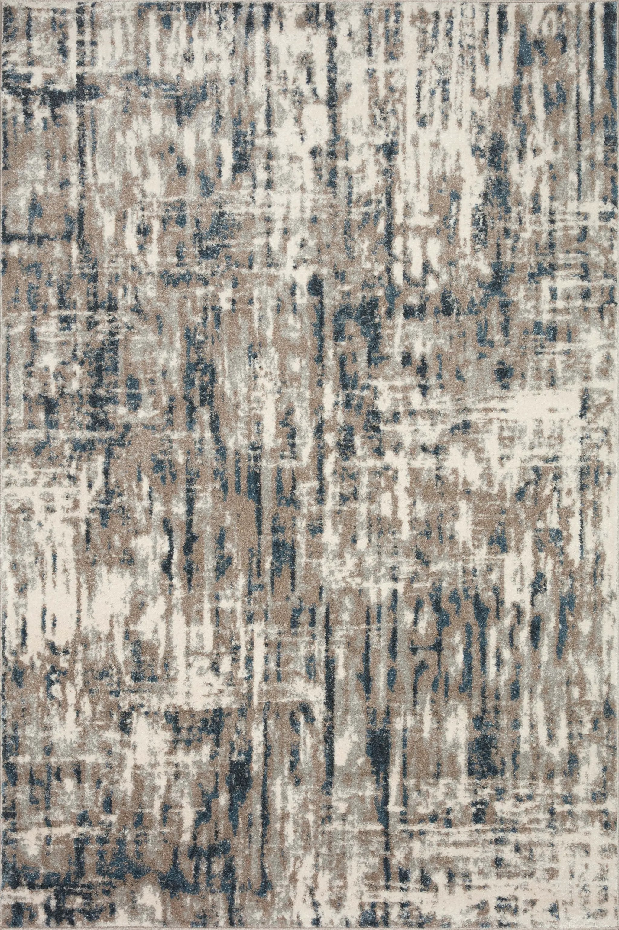 Spirit SPI-02 Stone / Blue Area Rug by Loloi
