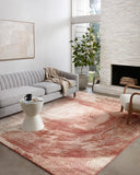 The Spirit SPI-03 Rose / Spice Area Rug highlights romantic rose and spirited spice tones and abstract texture in a beautifully made power-loomed 100% polypropylene area rug