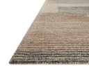 A hand-tufted 100% wool area rug in warm beige and cool slate tones with colorblock and ribbed motifs, the Stiles STI-01 Beige / Slate Area Rug grounds your room beautifully