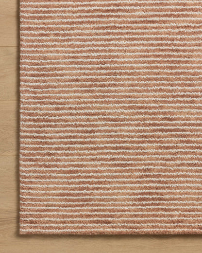 The Sunday SUN-01 Terracotta / Ivory Area Rug delivers rich terracotta and refined ivory beauty in a hand-tufted wool area rug