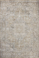 The Tabitha TAI-01 Khaki / Slate Area Rug showcases khaki and cool slate tones in a power-loomed polyester area rug with traditional style