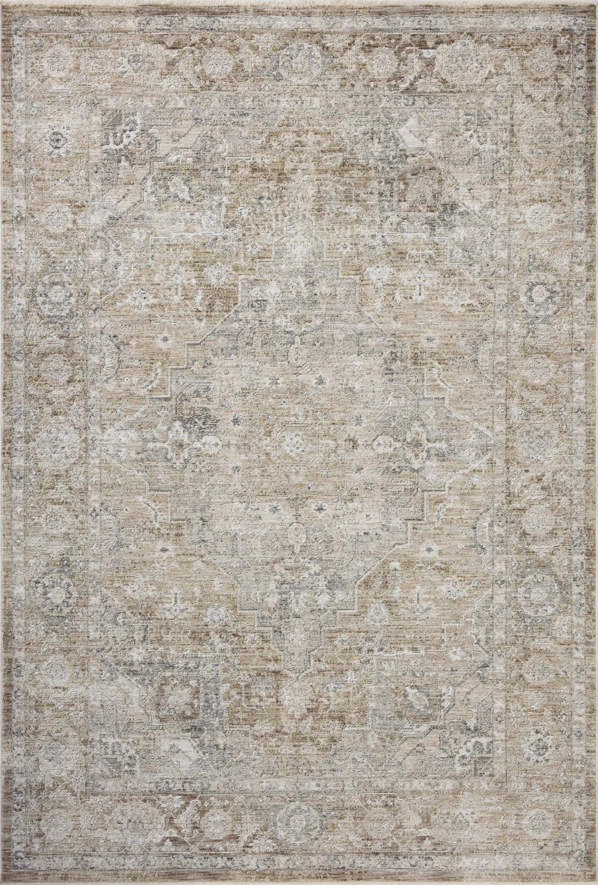 Tabitha TAI-01 Khaki / Slate Area Rug by Loloi