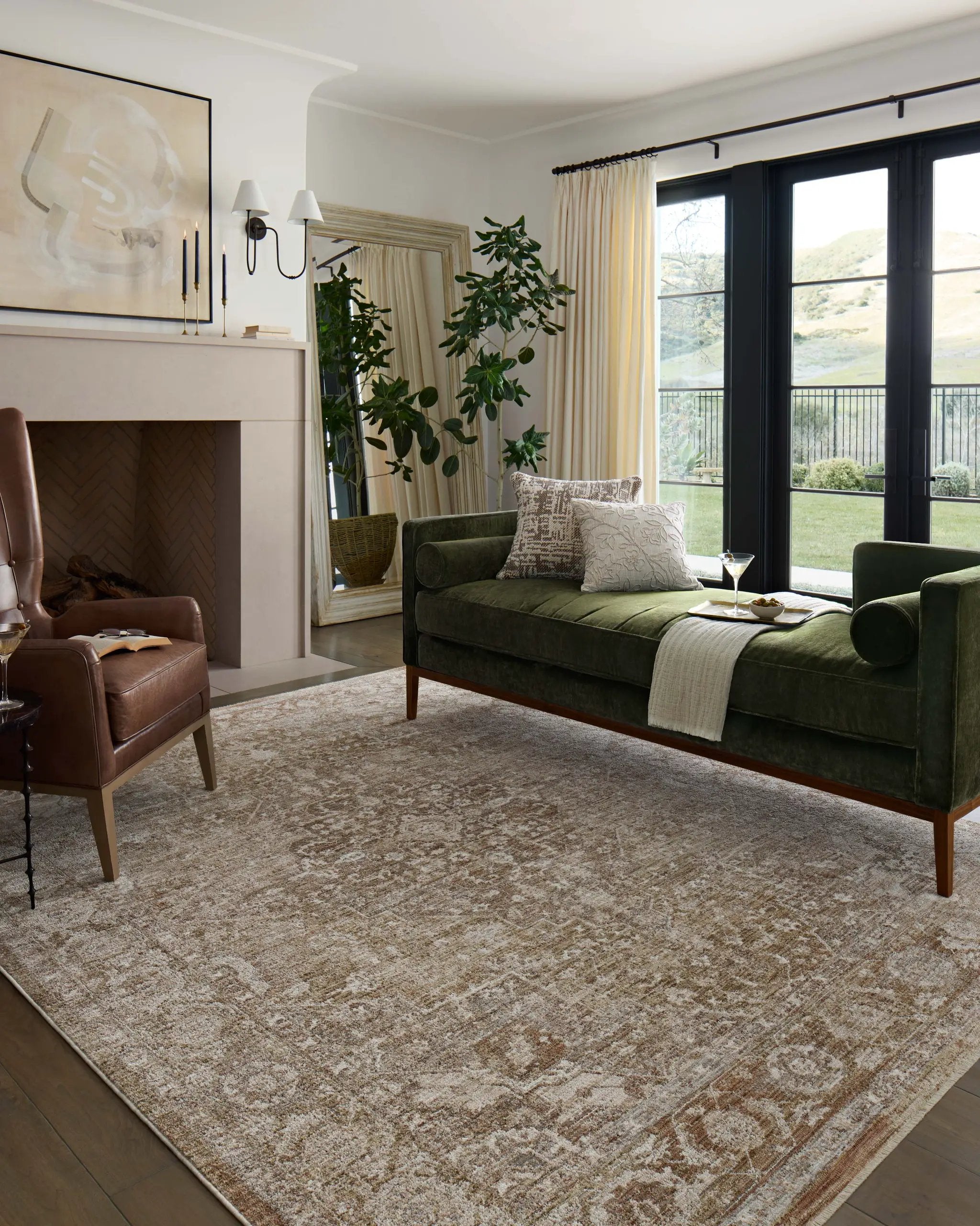Tabitha TAI-01 Natural / Clay Area Rug by Loloi
