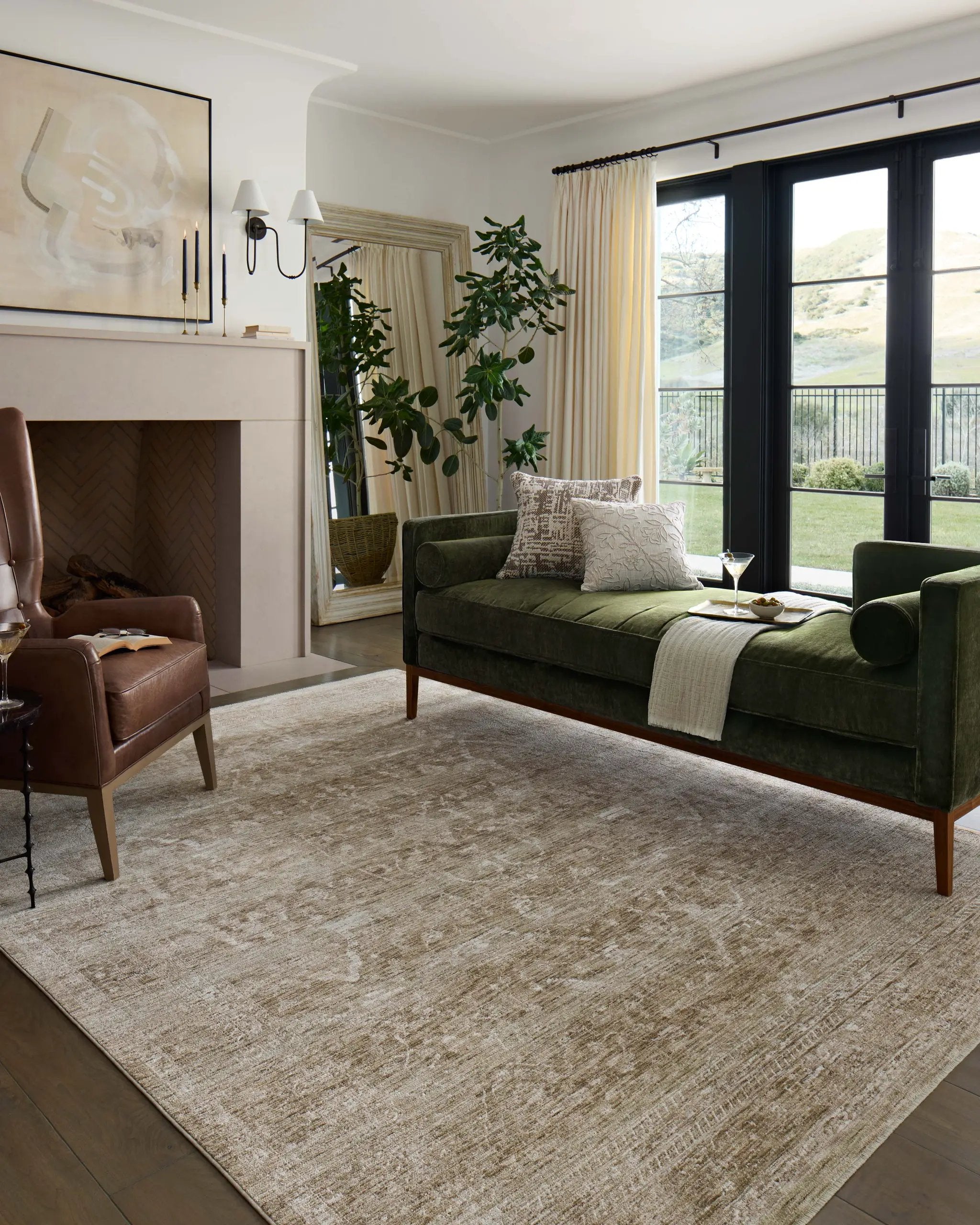 Tabitha TAI-02 Sage / Ivory Area Rug by Loloi