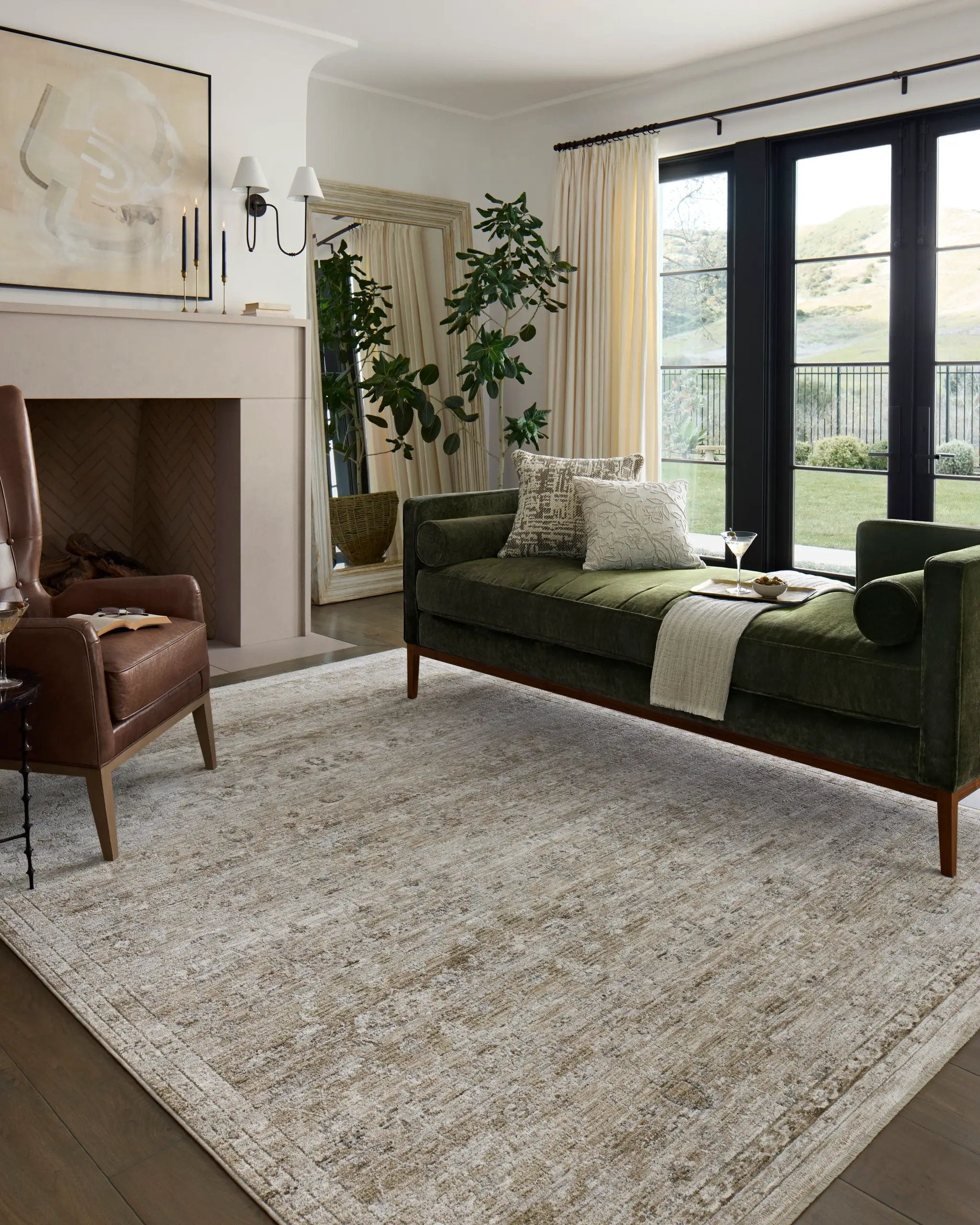 Tabitha TAI-03 Ivory / Khaki Area Rug by Loloi