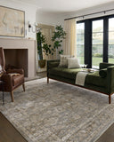 The Tabitha TAI-04 Slate / Natural Area Rug blends cool slate and warm natural tones and traditional motifs into a power-loomed polyester area rug with timeless appeal