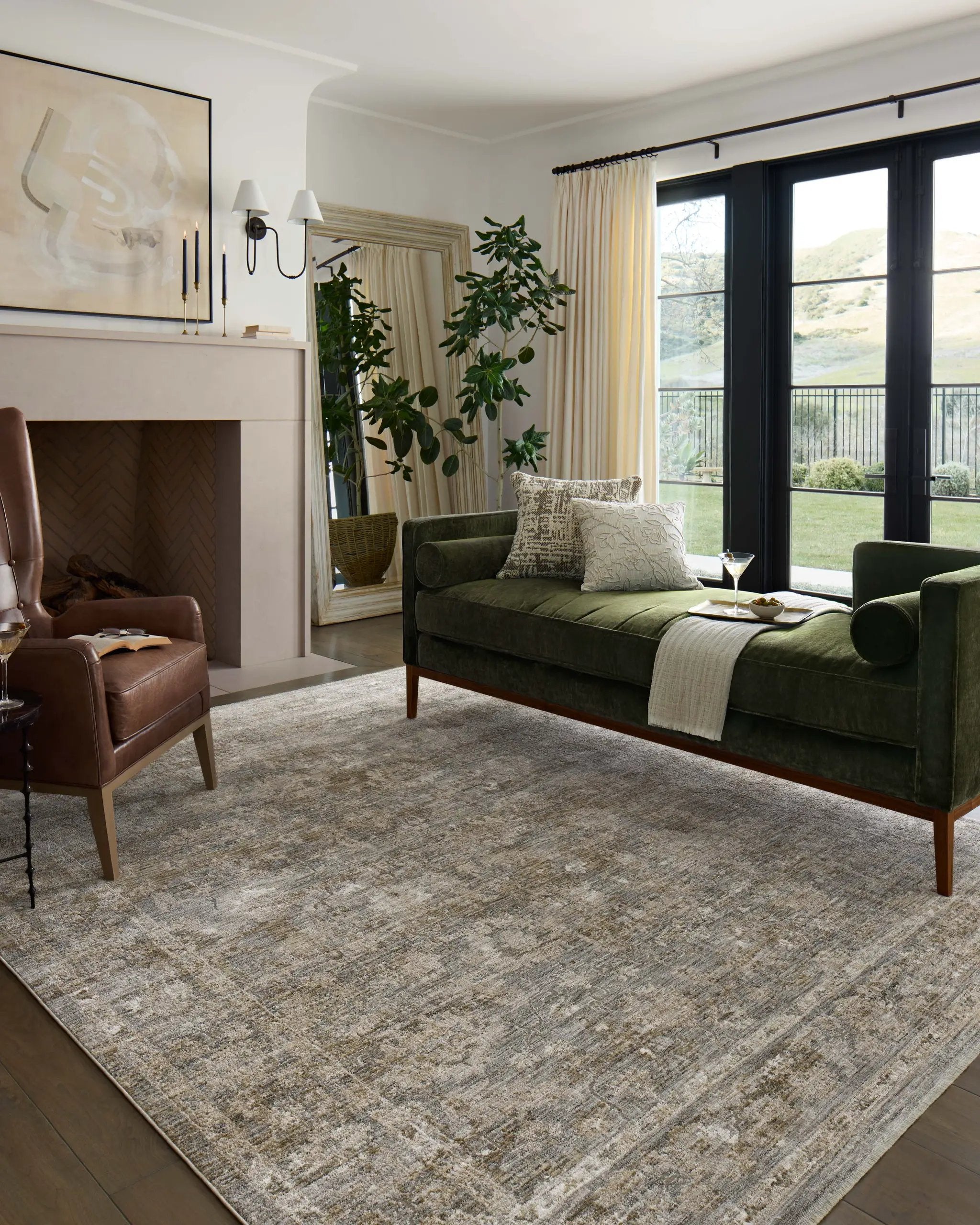 Tabitha TAI-04 Slate / Natural Area Rug by Loloi
