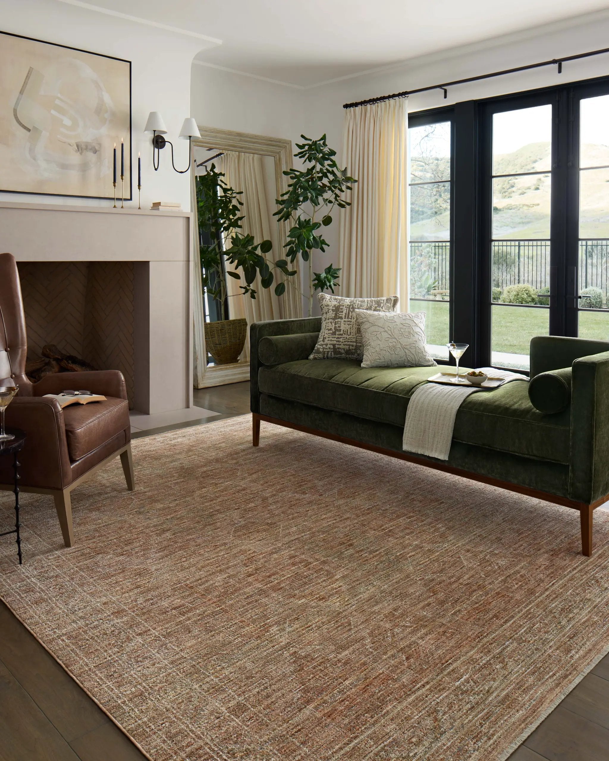 Tabitha TAI-05 Clay / Natural Area Rug by Loloi