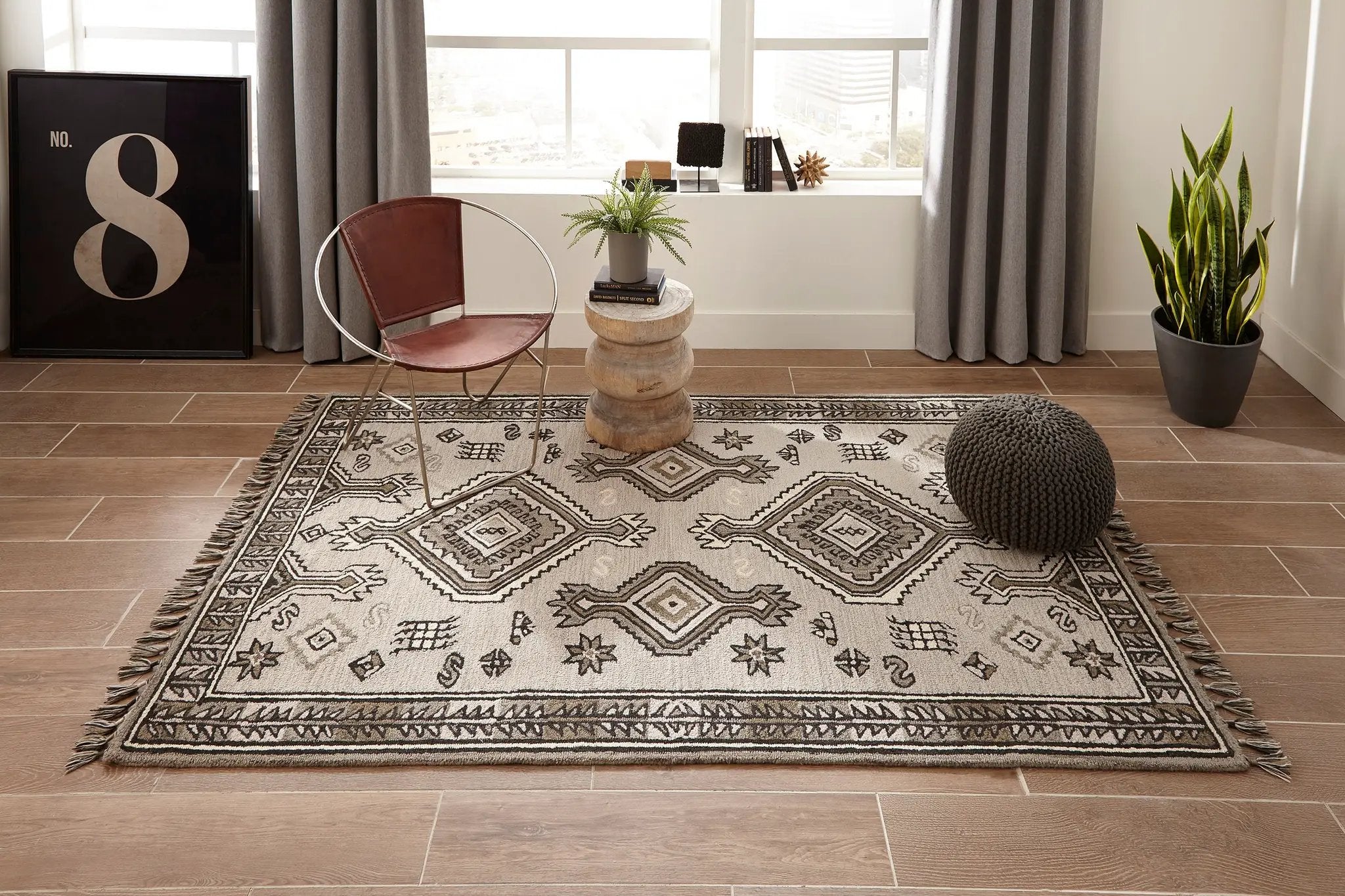 Tahoe TA-03 Gray Area Rug by Momeni