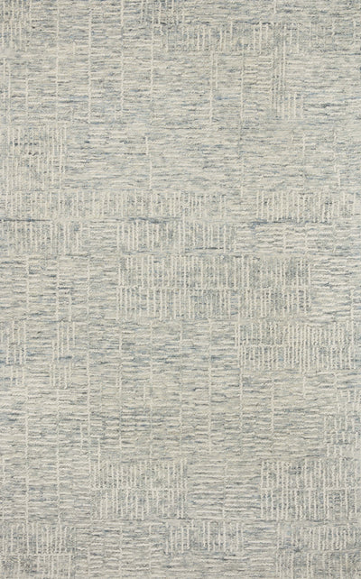 The Tallulah TLL-03 Sky / Ivory Area Rug pairs breezy sky-blue and refined ivory tones and abstract and linear patterns in a hand-tufted 100% wool area rug