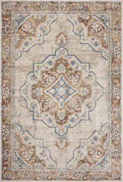 Designed in warm natural and vibrant multi-toned hues, the Tamryn TAM-04 Natural / Multi Area Rug is a power-loomed 100% polypropylene area rug that stands out