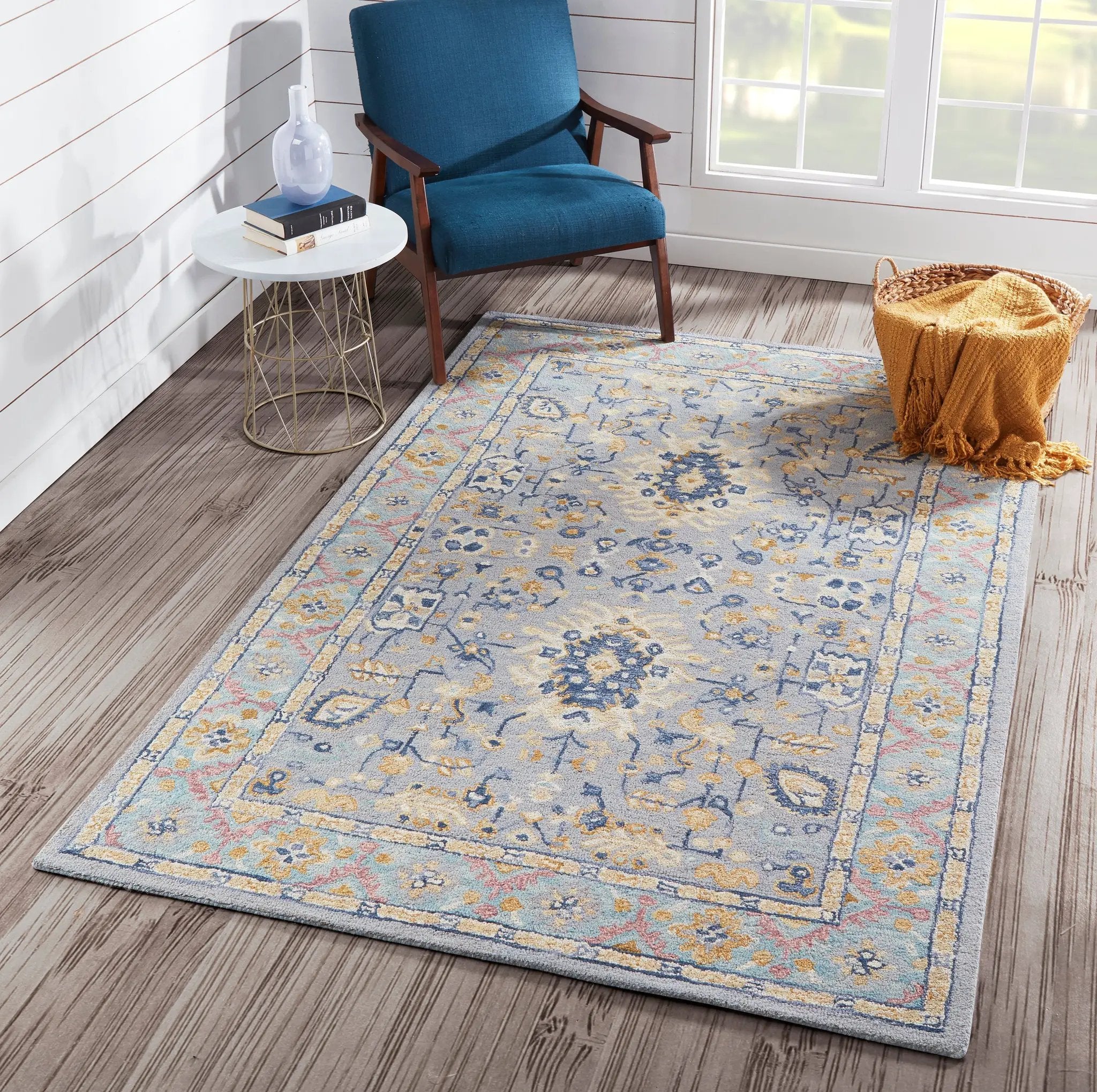 Tangier TAN-30 Blue Area Rug by Momeni