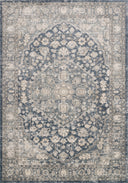 The Teagan TEA-01 Denim / Mist Area Rug combines casual denim and soft misty tones and contemporary patterns in a power-loomed polypropylene and polyester area rug for effortless elegance