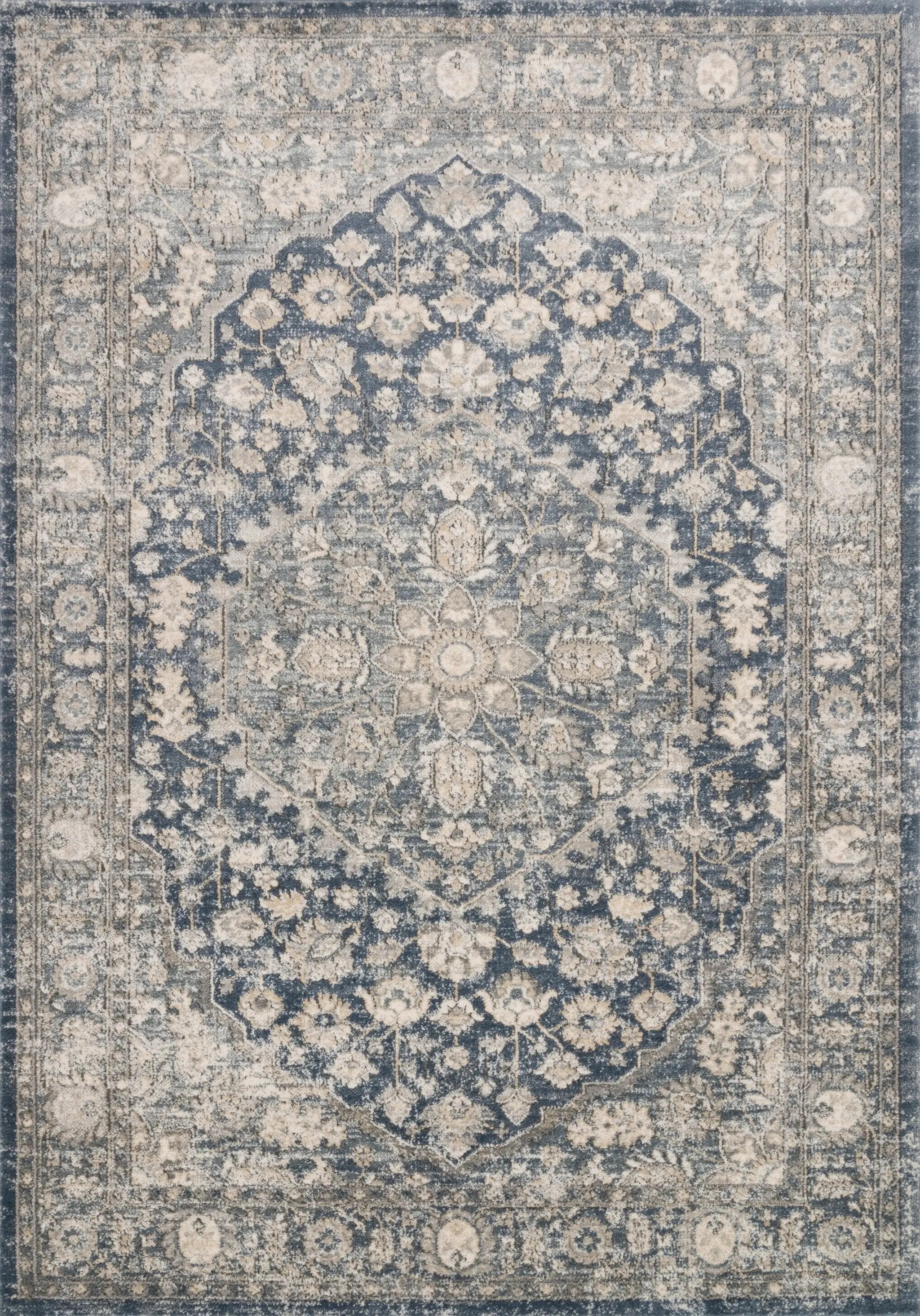 Teagan TEA-01 Denim / Mist Area Rug by Loloi