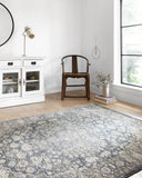 The Teagan TEA-01 Denim / Mist Area Rug combines casual denim and soft misty tones and contemporary patterns in a power-loomed polypropylene and polyester area rug for effortless elegance
