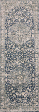 The Teagan TEA-01 Denim / Mist Area Rug combines casual denim and soft misty tones and contemporary patterns in a power-loomed polypropylene and polyester area rug for effortless elegance