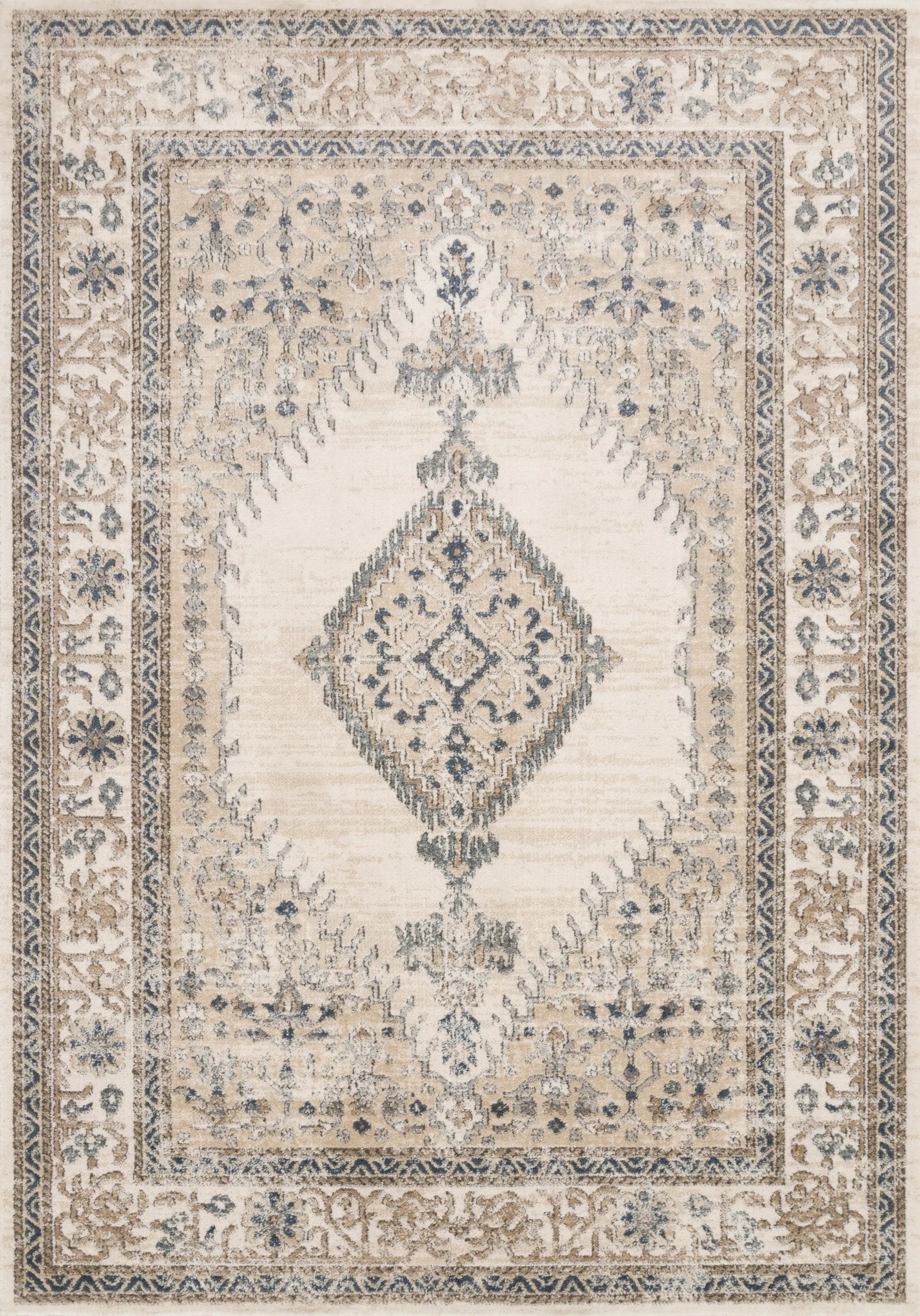 Teagan TEA-02 Oatmeal / Ivory Area Rug by Loloi
