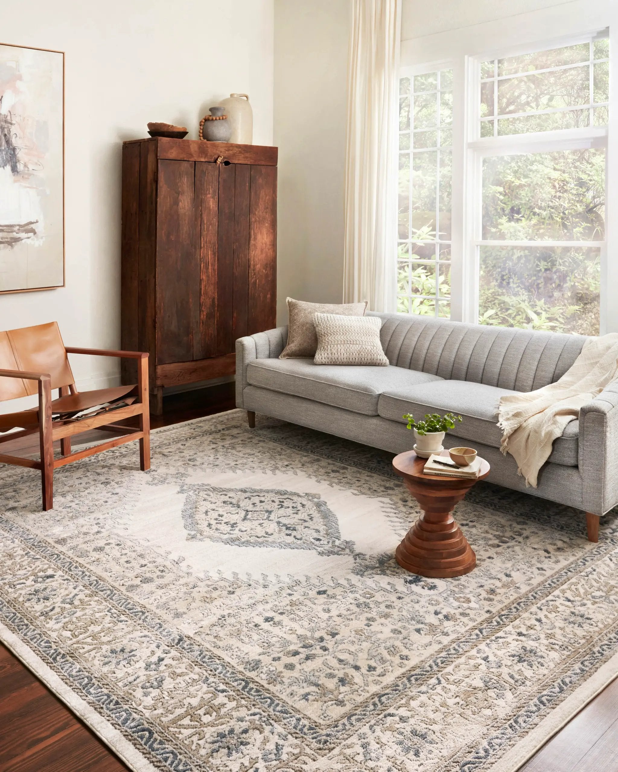 Teagan TEA-02 Oatmeal / Ivory Area Rug by Loloi