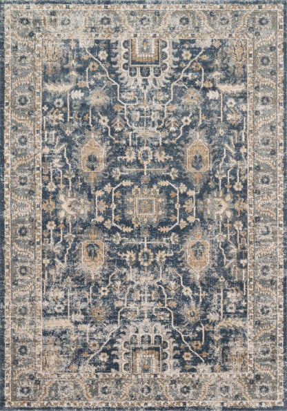 The Teagan TEA-03 Denim / Pebble Area Rug offers casual denim and subtle pebble sophistication and contemporary charm in a power-loomed polypropylene and polyester area rug