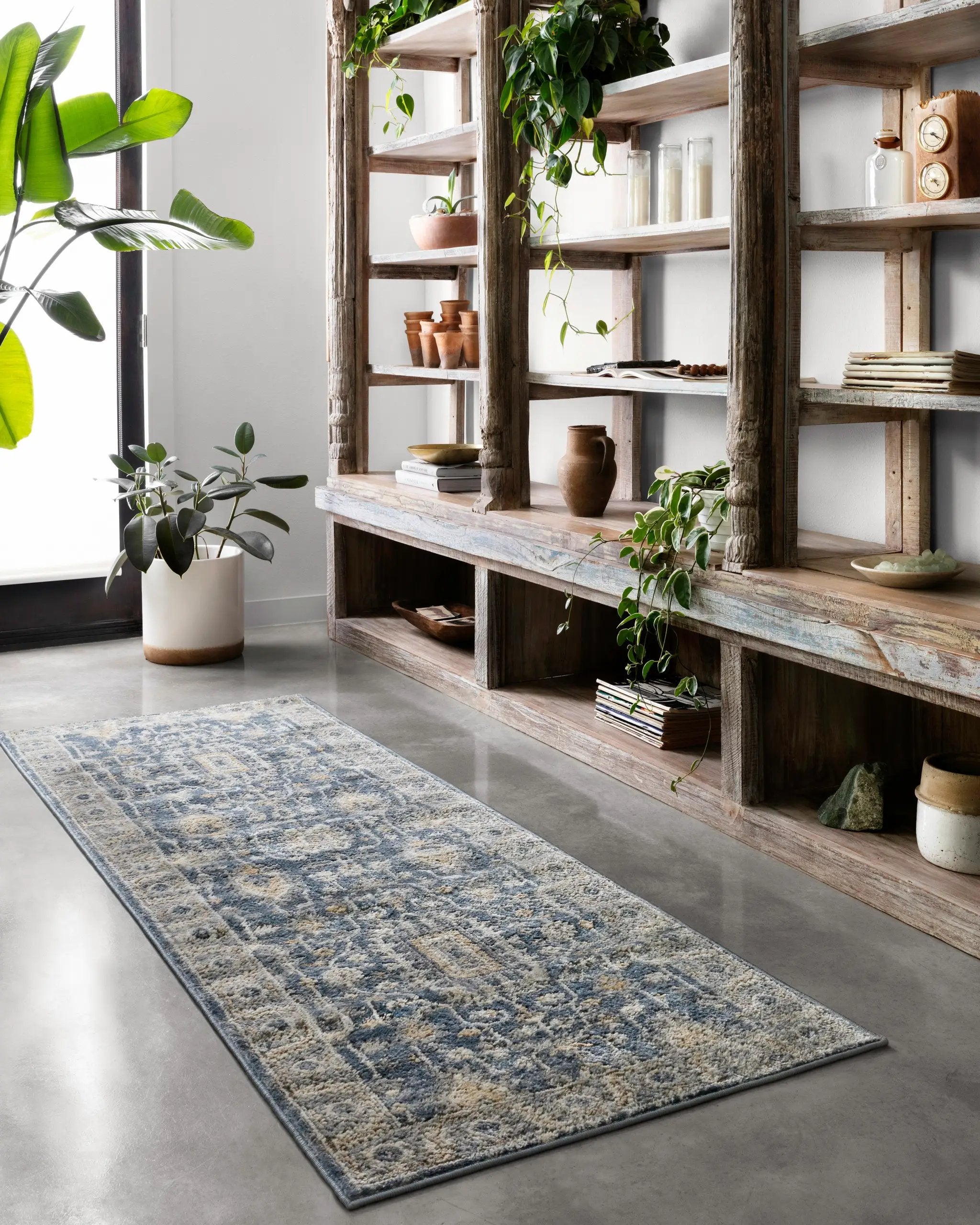 Teagan TEA-03 Denim / Pebble Area Rug by Loloi