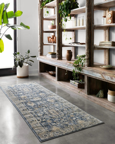 Teagan TEA-03 Denim / Pebble Area Rug by Loloi
