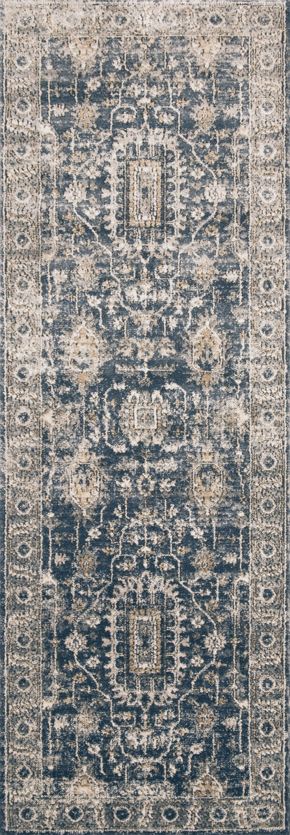 The Teagan TEA-03 Denim / Pebble Area Rug offers casual denim and subtle pebble sophistication and contemporary charm in a power-loomed polypropylene and polyester area rug