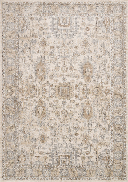 Expertly crafted as a power-loomed polypropylene and polyester area rug with contemporary artistry, the Teagan TEA-03 Ivory / Sand Area Rug captures refined ivory and sandy tones beautifully