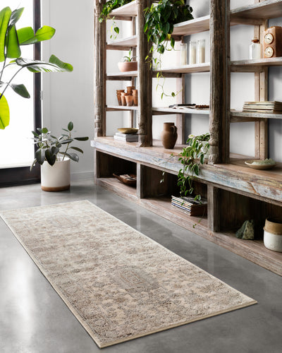 Expertly crafted as a power-loomed polypropylene and polyester area rug with contemporary artistry, the Teagan TEA-03 Ivory / Sand Area Rug captures refined ivory and sandy tones beautifully