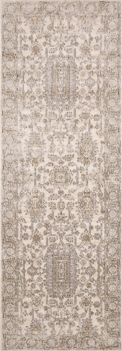 Expertly crafted as a power-loomed polypropylene and polyester area rug with contemporary artistry, the Teagan TEA-03 Ivory / Sand Area Rug captures refined ivory and sandy tones beautifully