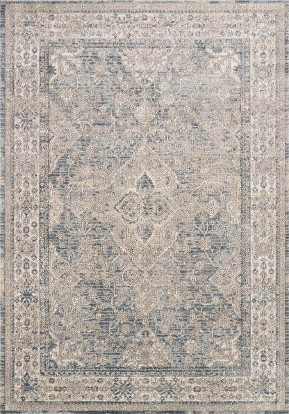 The Teagan TEA-04 Sky / Natural Area Rug brings breezy sky-blue and warm natural character and contemporary flair to your home in a power-loomed polypropylene and polyester area rug