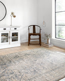 The Teagan TEA-04 Sky / Natural Area Rug brings breezy sky-blue and warm natural character and contemporary flair to your home in a power-loomed polypropylene and polyester area rug