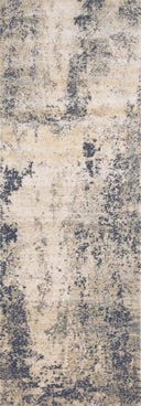 The Teagan TEA-07 Natural / Denim Area Rug highlights warm natural and casual denim tones and contemporary texture in a beautifully made power-loomed polypropylene and polyester area rug
