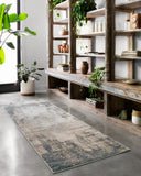 Dressed in refined ivory and soft misty hues with contemporary detail, the Teagan TEA-08 Ivory / Mist Area Rug is a power-loomed polypropylene and polyester area rug that completes any room