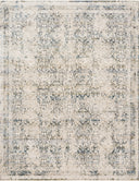 The Theia THE-01 Natural / Ocean Area Rug transforms any space with warm natural and serene ocean tones in a power-loomed polyester pile and rayon area rug