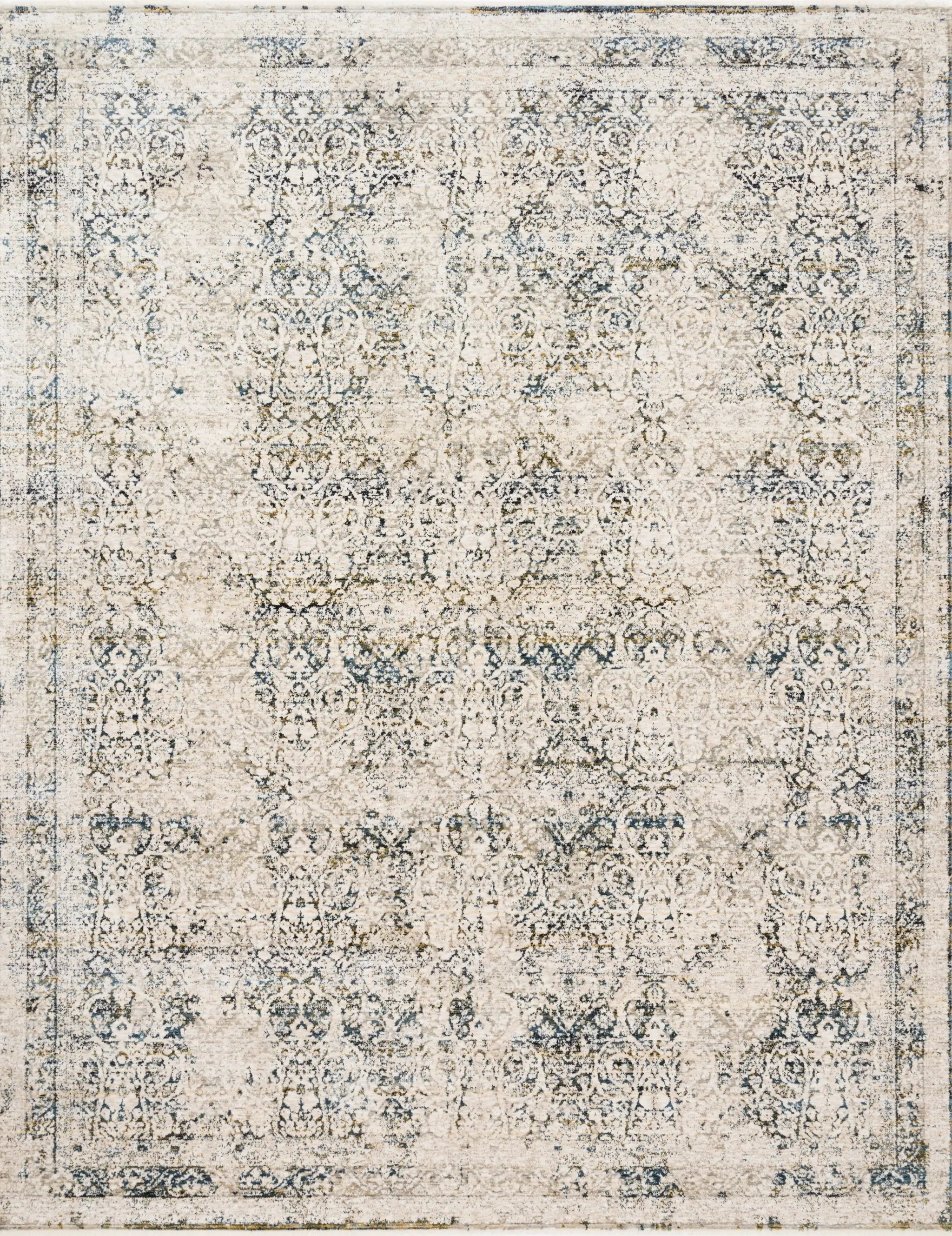 Theia THE-01 Natural / Ocean Area Rug by Loloi