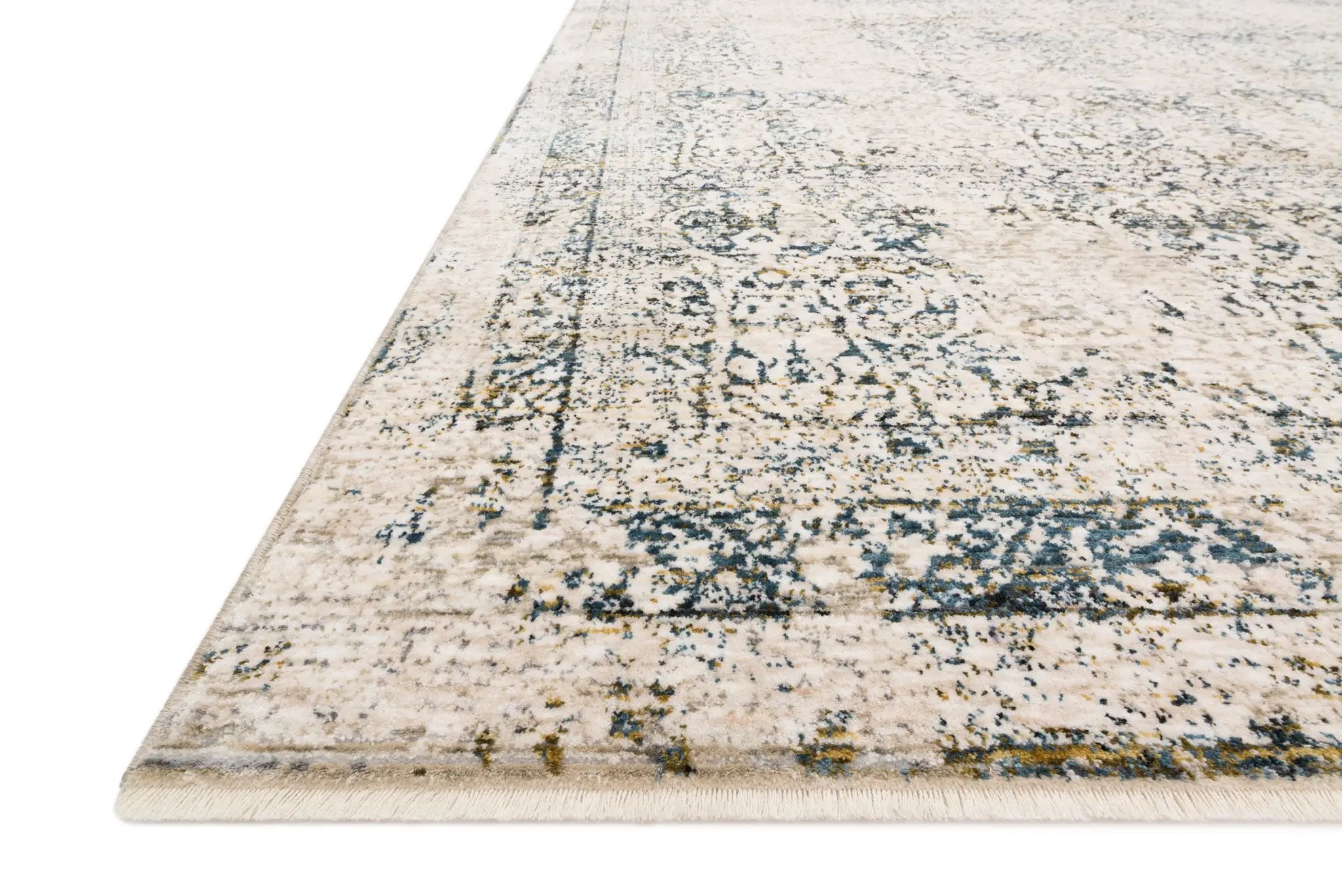 Theia THE-01 Natural / Ocean Area Rug by Loloi