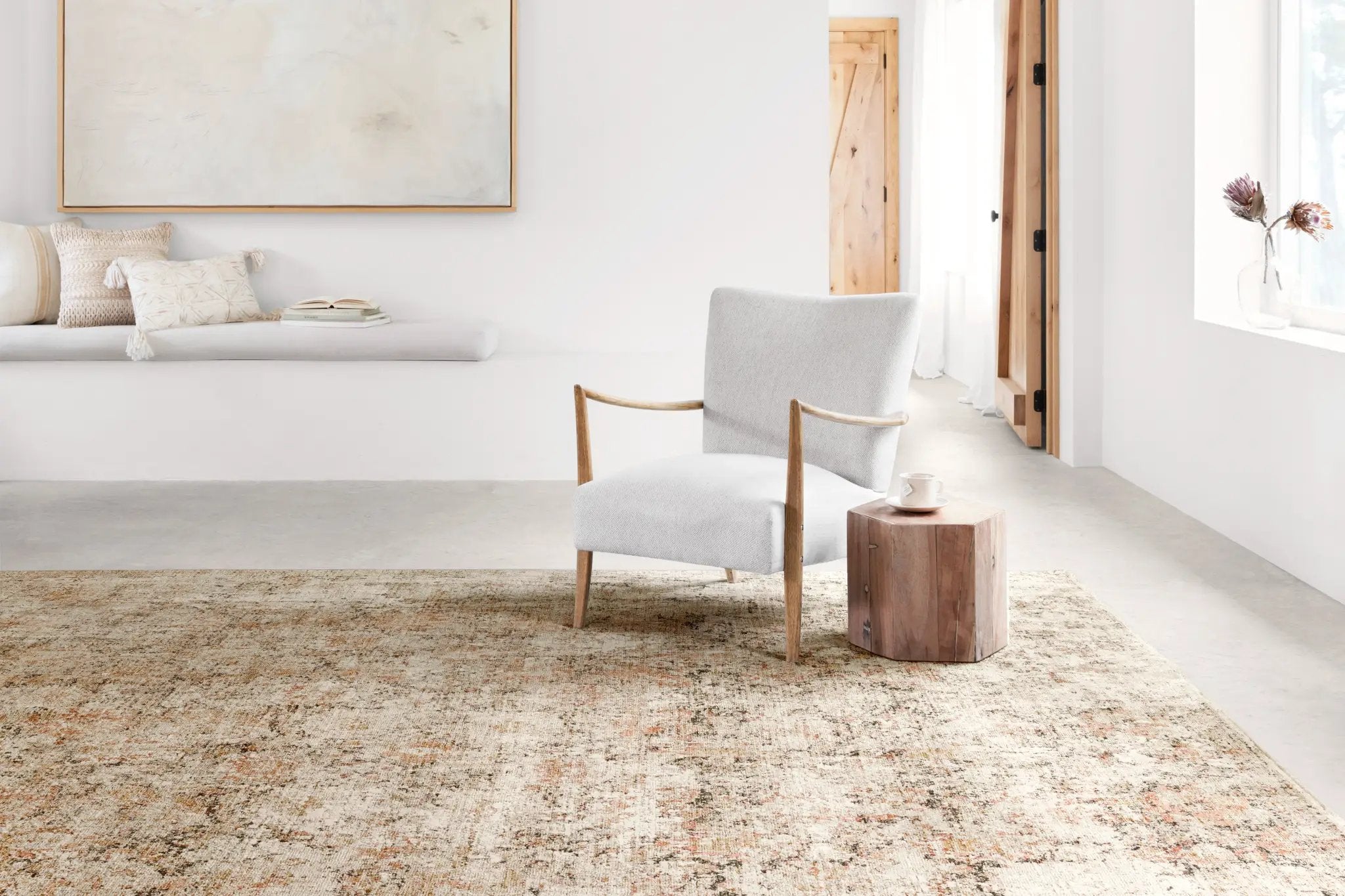 Theia THE-02 Taupe / Gold Area Rug by Loloi