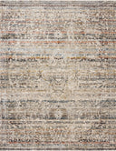 The Theia THE-03 Taupe / Multi Area Rug is a power-loomed polyester pile and rayon area rug that radiates versatile taupe and vibrant multi-toned charm