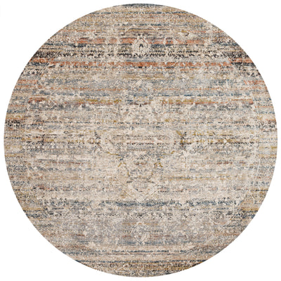 The Theia THE-03 Taupe / Multi Area Rug is a power-loomed polyester pile and rayon area rug that radiates versatile taupe and vibrant multi-toned charm