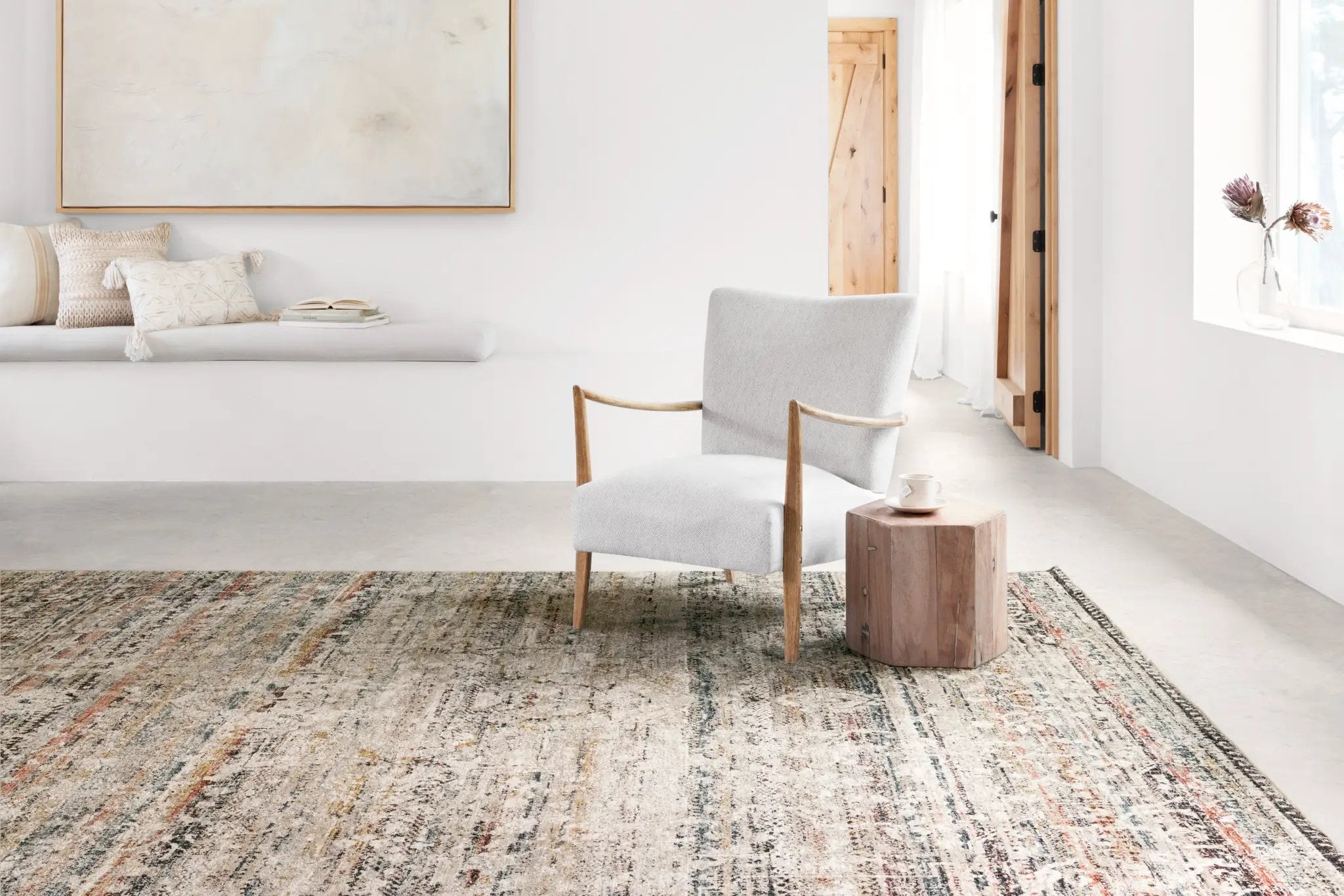 Theia THE-03 Taupe / Multi Area Rug by Loloi