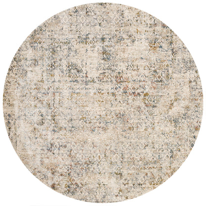 Layered in vibrant multi-toned and warm natural hues, the Theia THE-04 Multi / Natural Area Rug is a power-loomed polyester pile and rayon area rug perfect for any setting