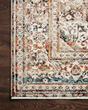 The Theia THE-05 Taupe / Brick Area Rug showcases versatile taupe and rich brick tones in a power-loomed polyester pile and rayon area rug