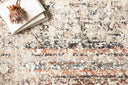 The Theia THE-05 Taupe / Brick Area Rug showcases versatile taupe and rich brick tones in a power-loomed polyester pile and rayon area rug
